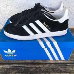Adidas Gazelle Shoes Black/White
